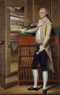 the fabric seller, Elijah Boardman, painted near in time by Ralph Earl